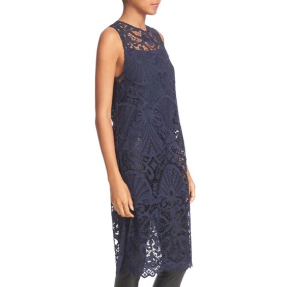 🦋🆕 Alice + Olivia ღ Kelissa Guipure Lace Tunic - Picture 3 of 8